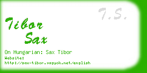 tibor sax business card
